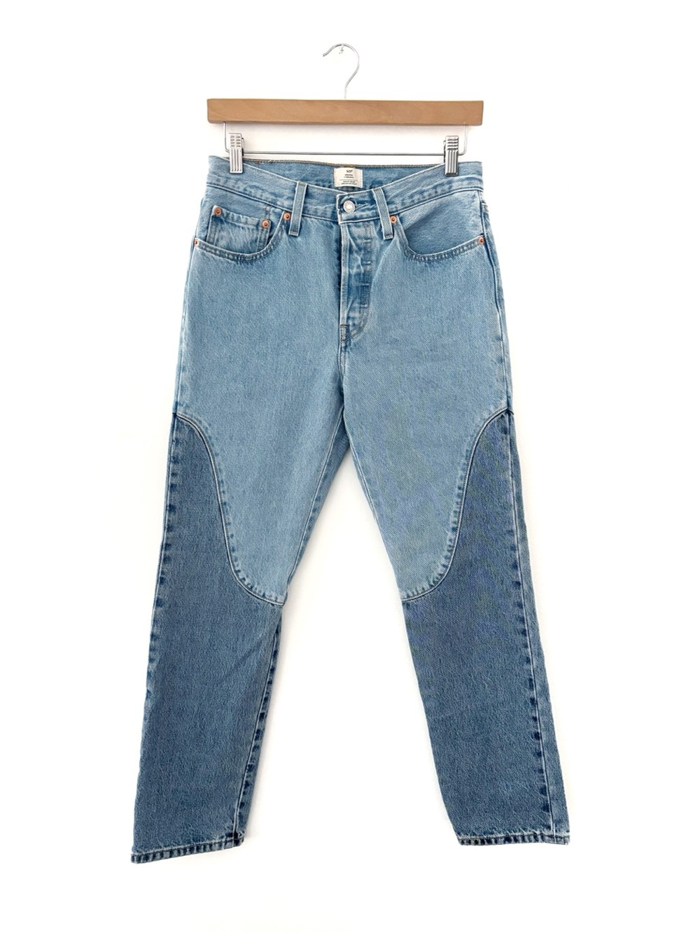 Levi’s | 501 Original Chaps Straight Leg Jeans Size 27 Medium Indigo Wash - Picture 5 of 14
